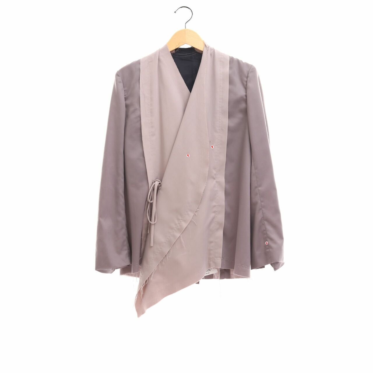 Private Collection Grey & Taupe Wrap Blouse