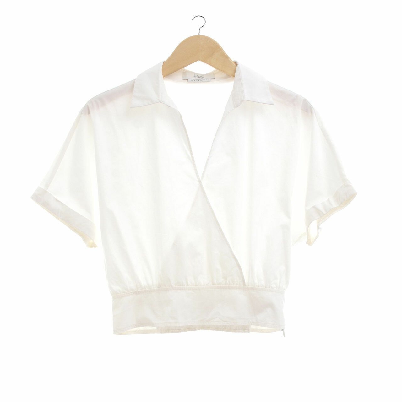 Love, Bonito White Cropped Shirt