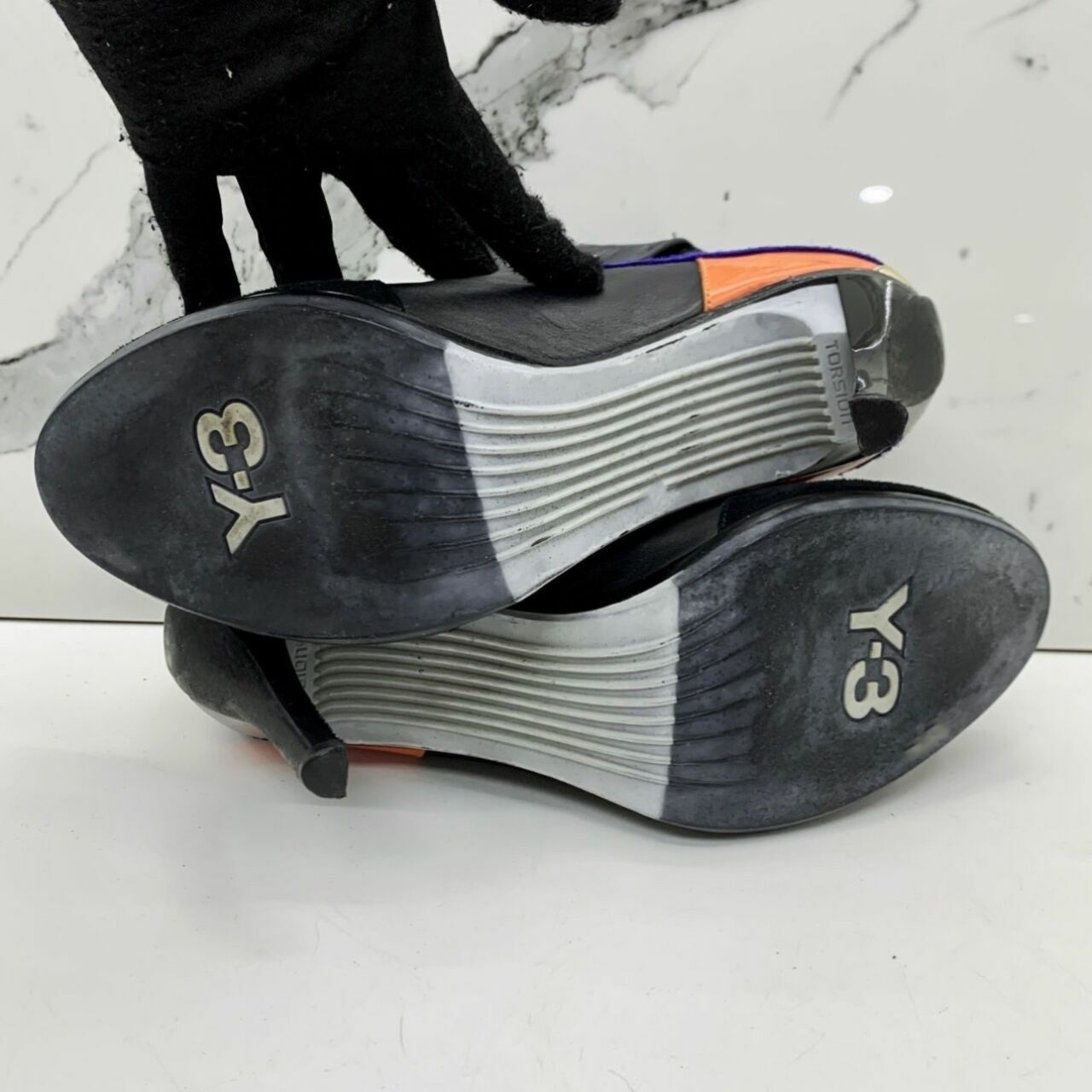 Y-3 Yohji Yamamoto X Adidas Black Leather Boots