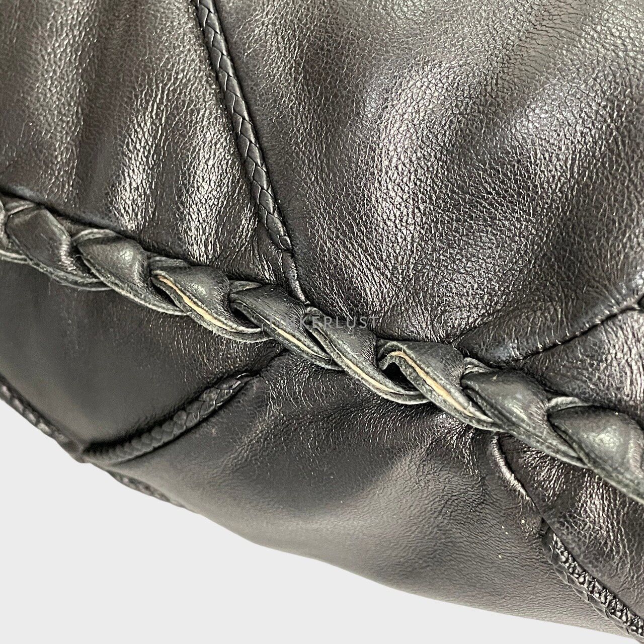 Bottega Veneta Intrecciato Black Leather Hobo Bag