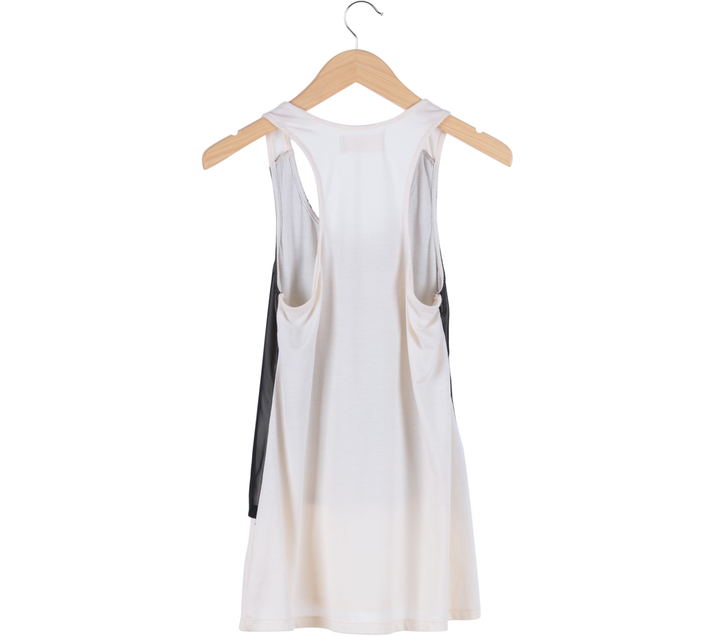 (X)SML Black And White Sleeveless Sheer Mini Dress