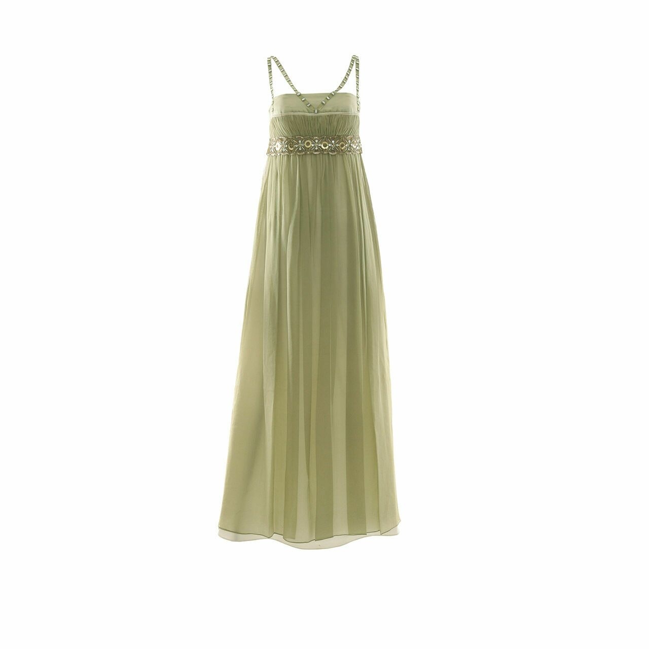 VOTUM By Sebastian & Cristina  Green Embellished Long Dress