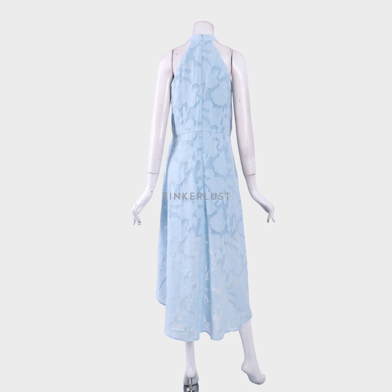 Preen & Proper Light Blue Asymetric Midi Dress