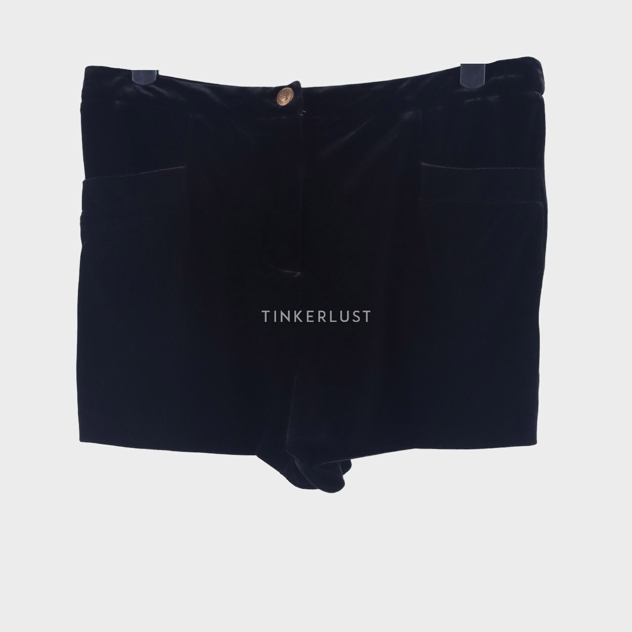 Topshop Black Velvet Short Pants
