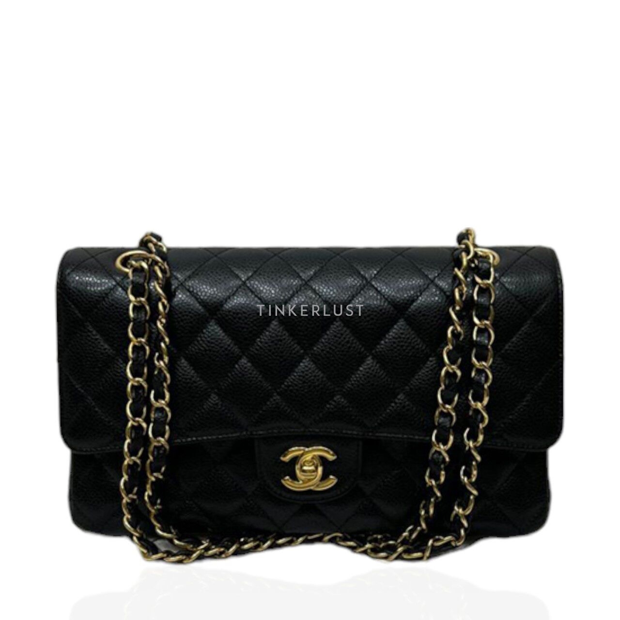 Chanel Classic Medium Black Caviar #23 GHW Shoulder Bag