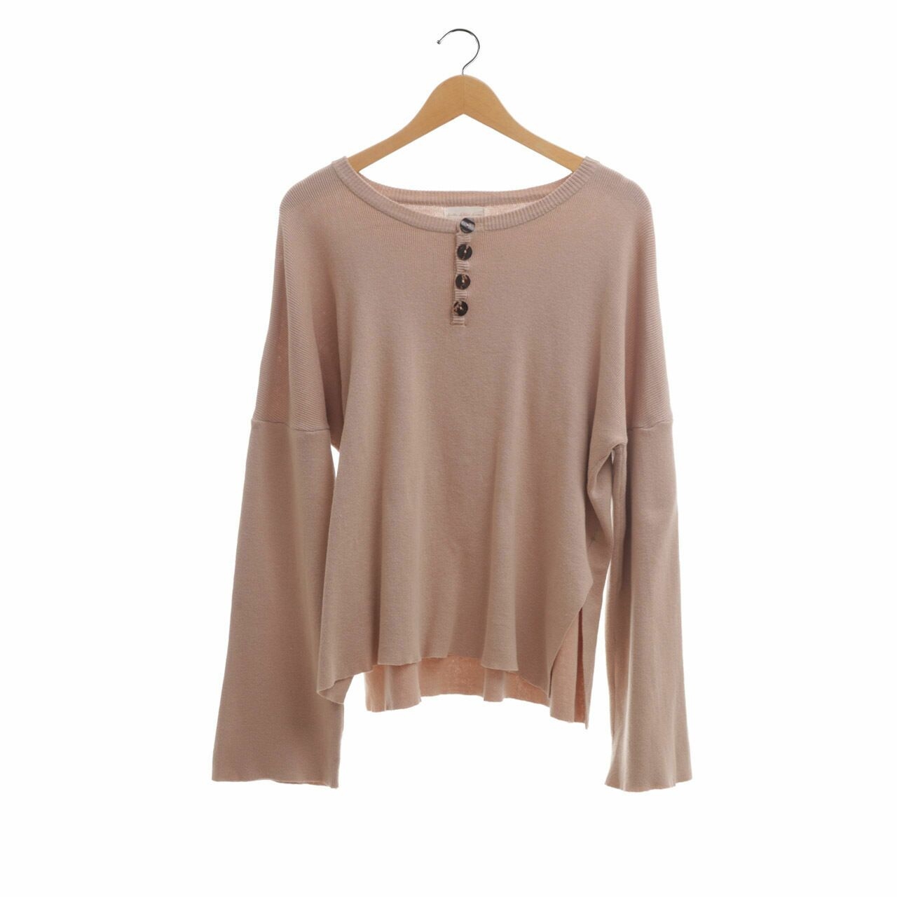 Hello Alice Home X Olivialazaurdy Brown Knit Blouse