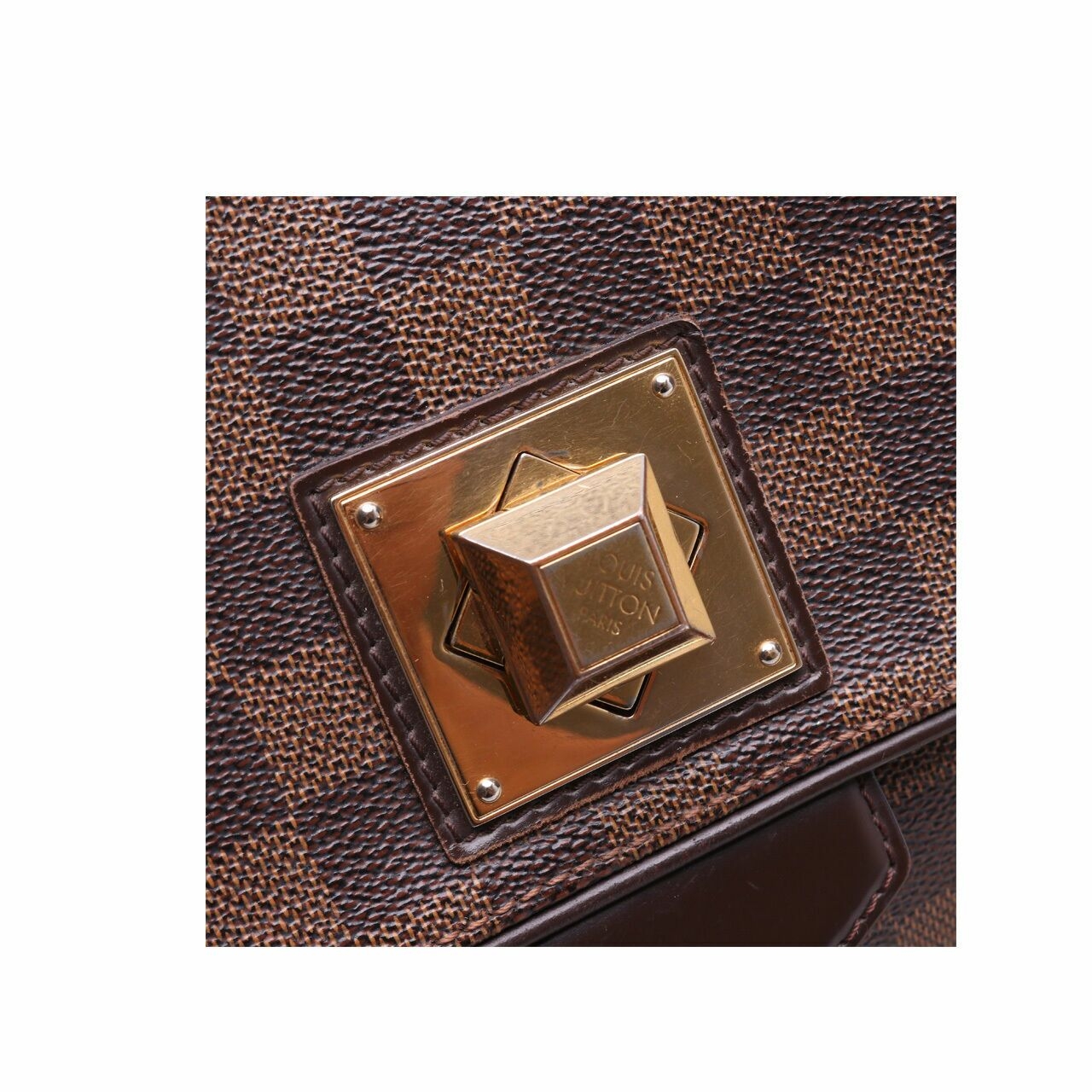 Louis Vuitton Bergamo Damier Canvas Brown GM Satchel Bag