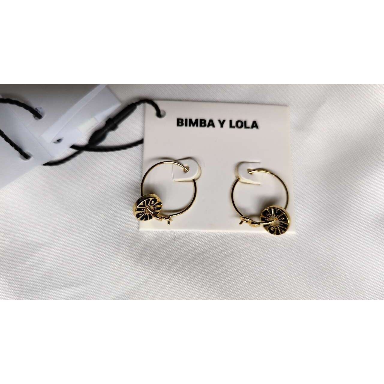 Bimba Y Lola Gold & Black Earrings