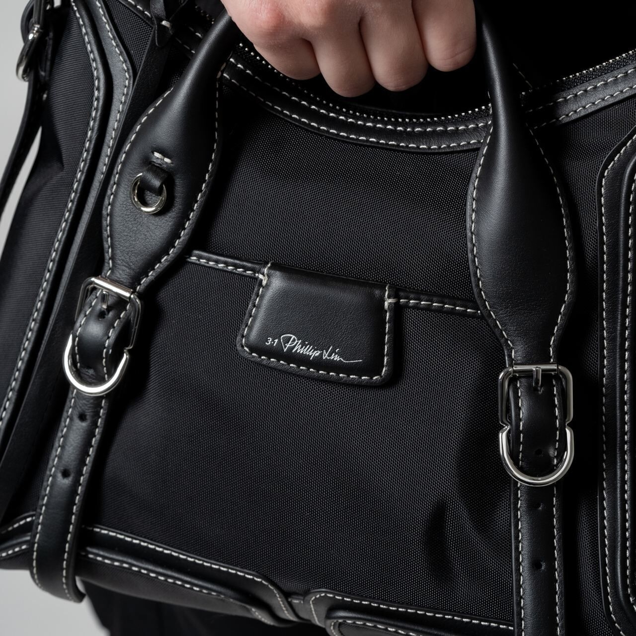 Philips Pashli Moto Nylon Satchel Bag Black