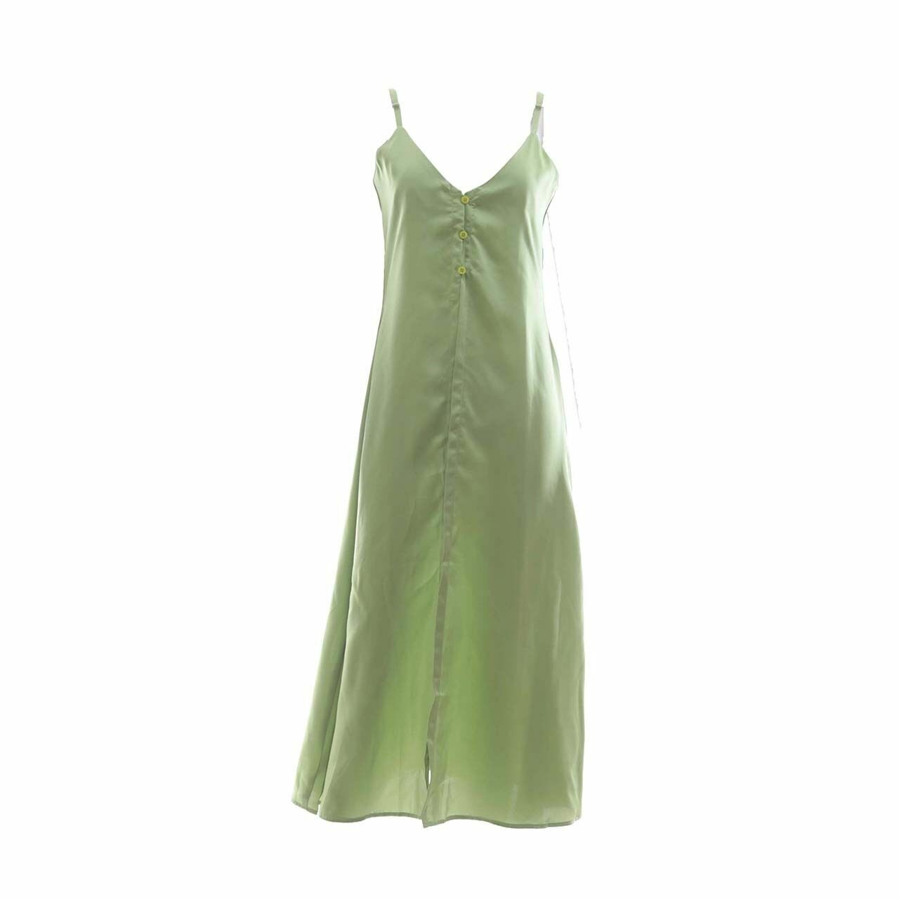 Private Collection Green Long Slit Sleeveless