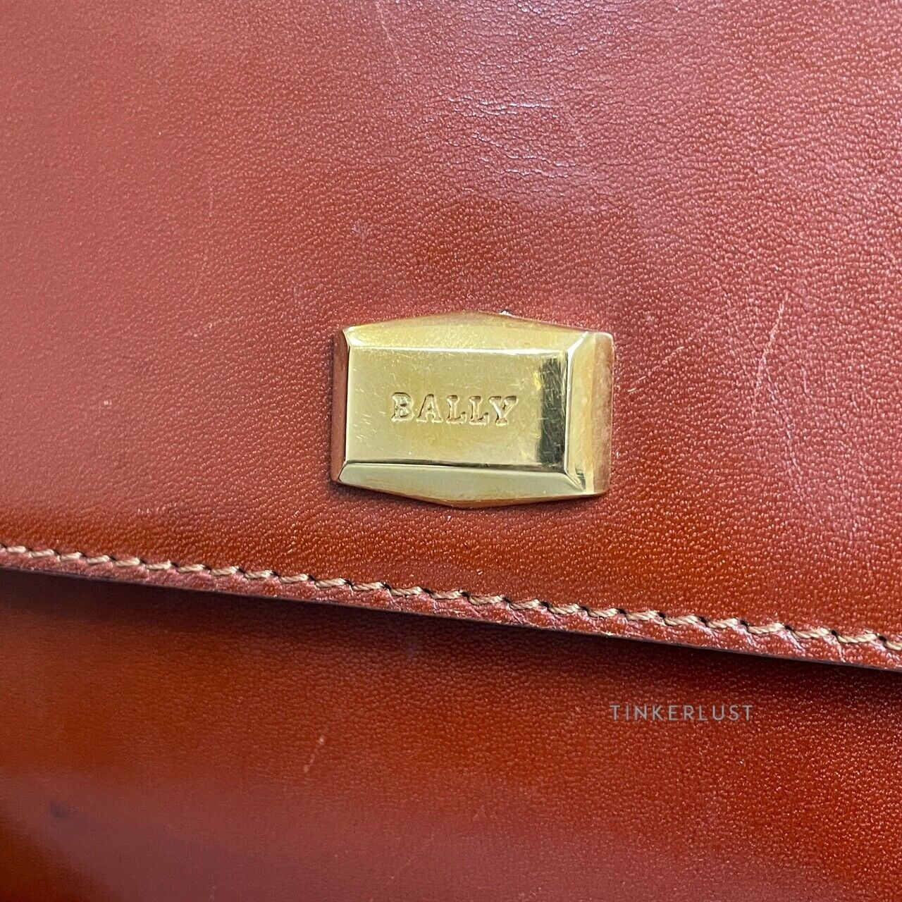 Bally Vintage Brown Leather GHW Handbag