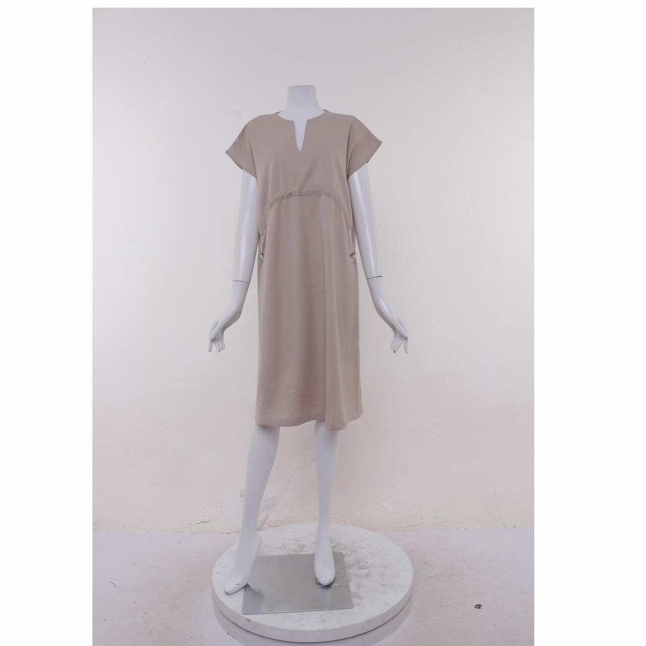 Popoluca The Label Beige Mini Dress