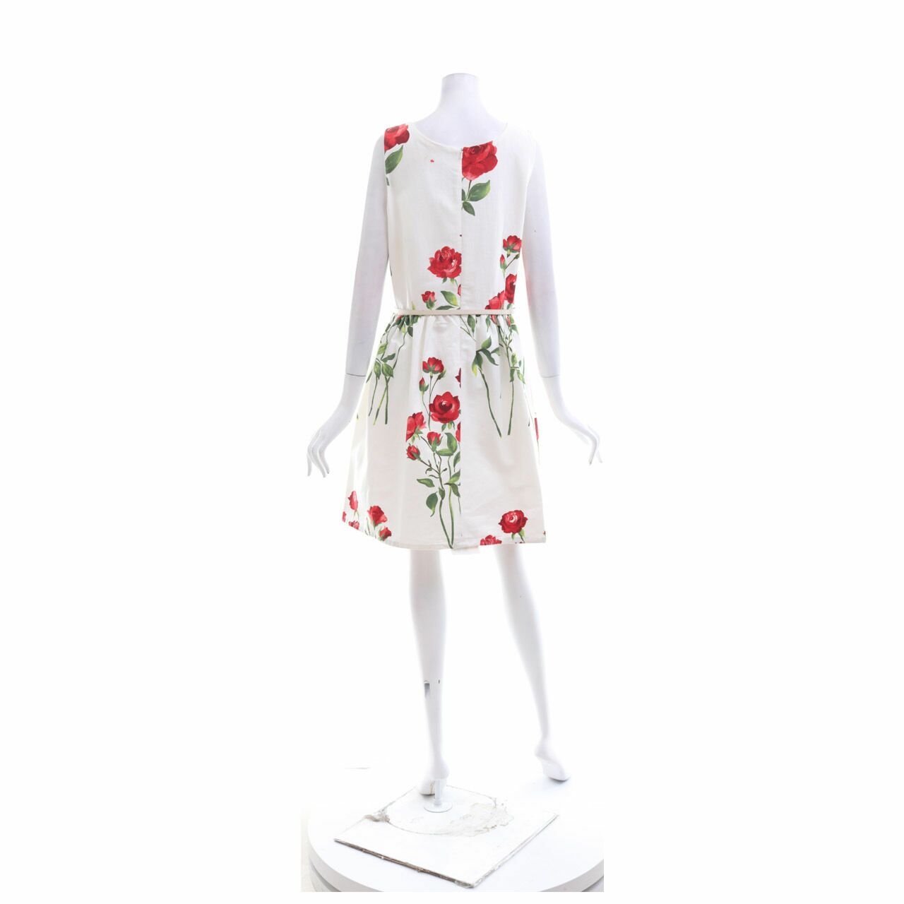 Oasis Off White Floral Midi Dress