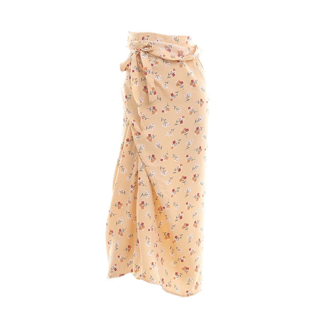 KALM Nude Floral Maxi Skirt