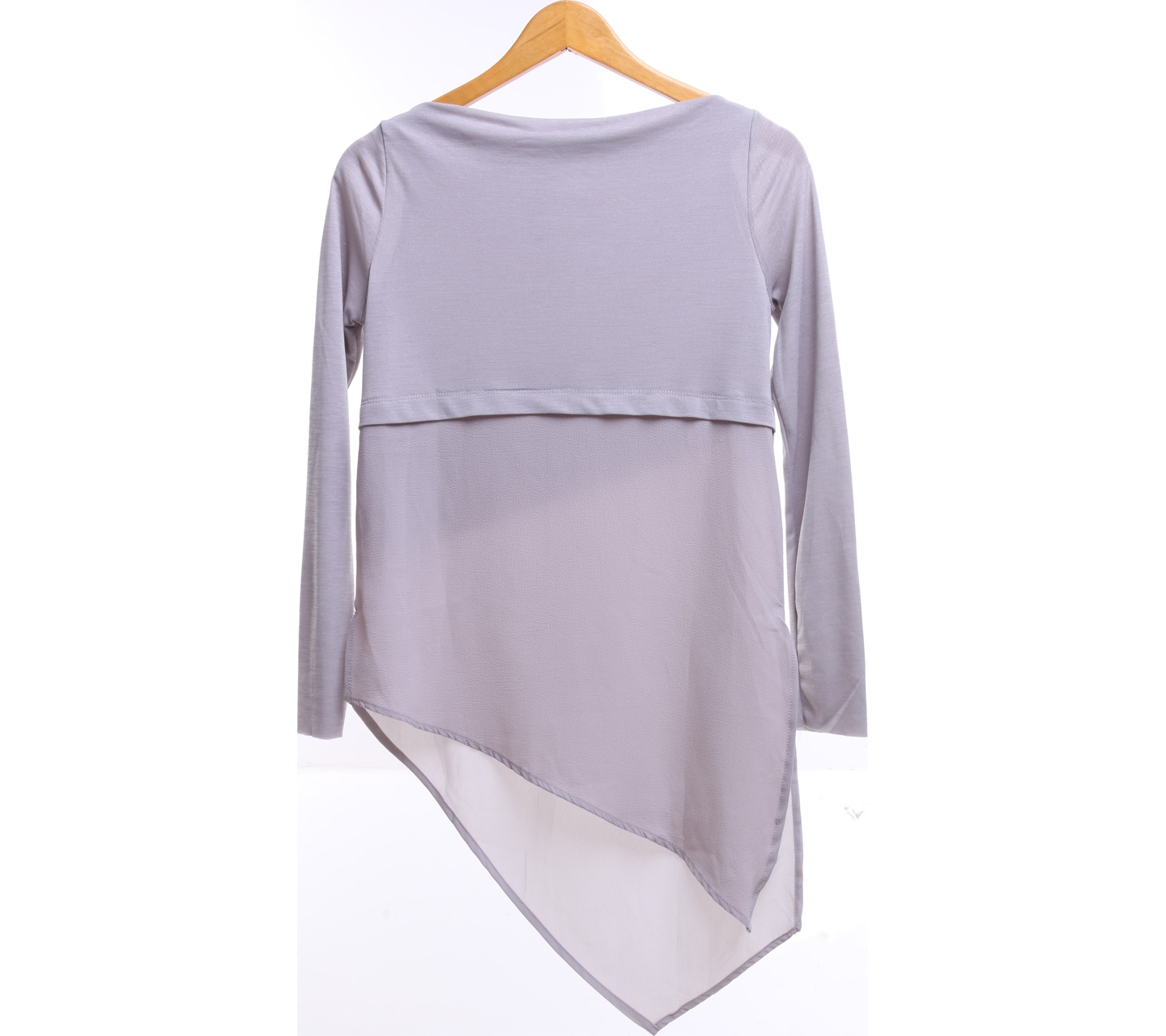 Zara Grey Asymmetric Blouse