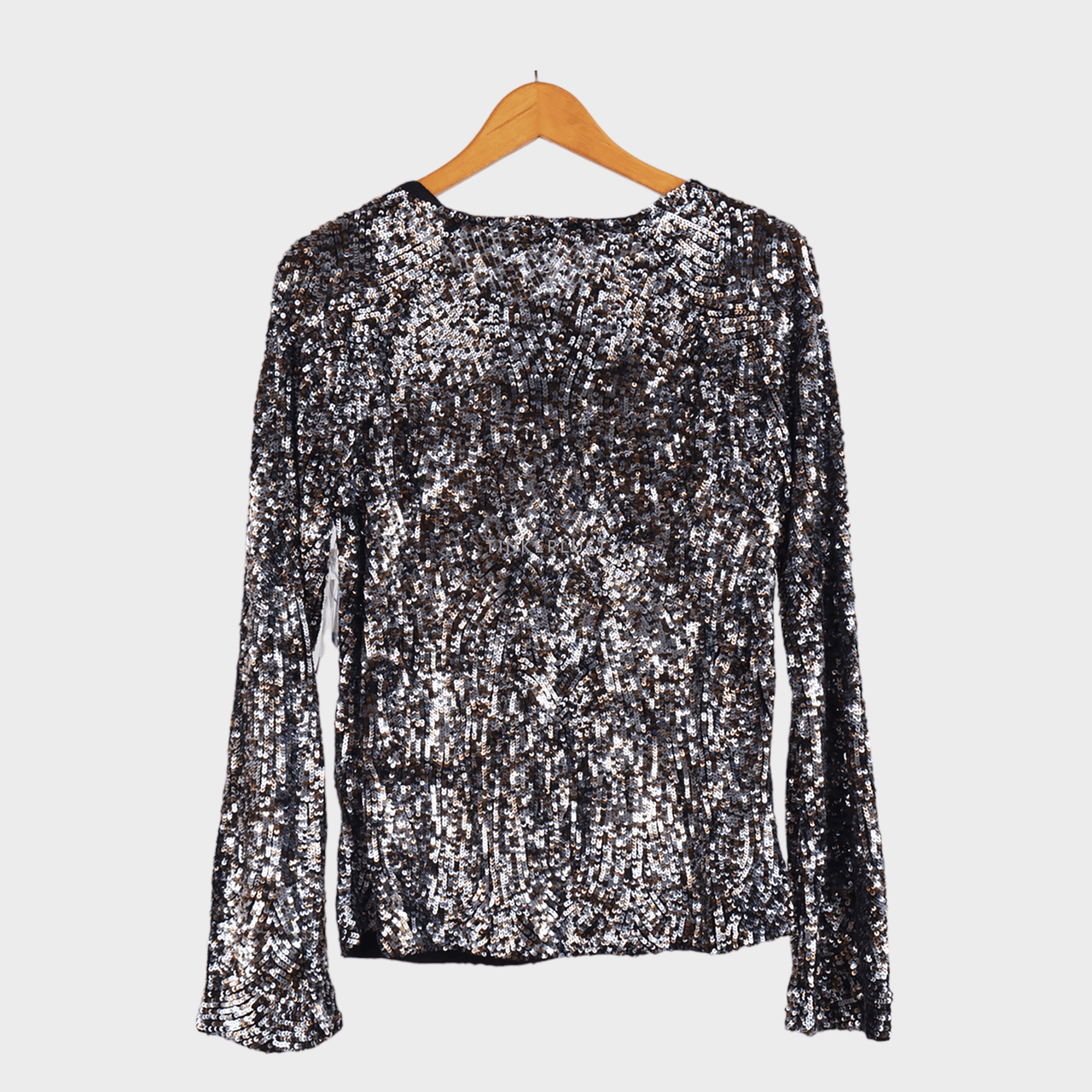 Equipment Silver Sequins Blouse