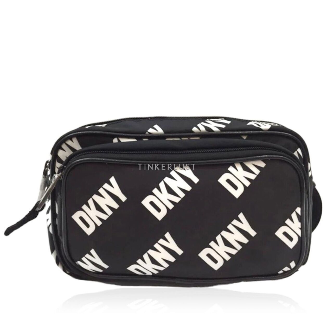 DKNY Black Nylon Logo Bumbag Waist Sling Bag