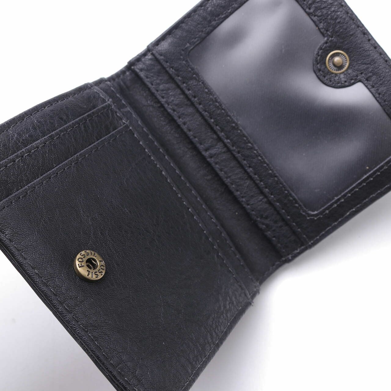 Fossil Logan RFID Small Bifol Black Wallet 