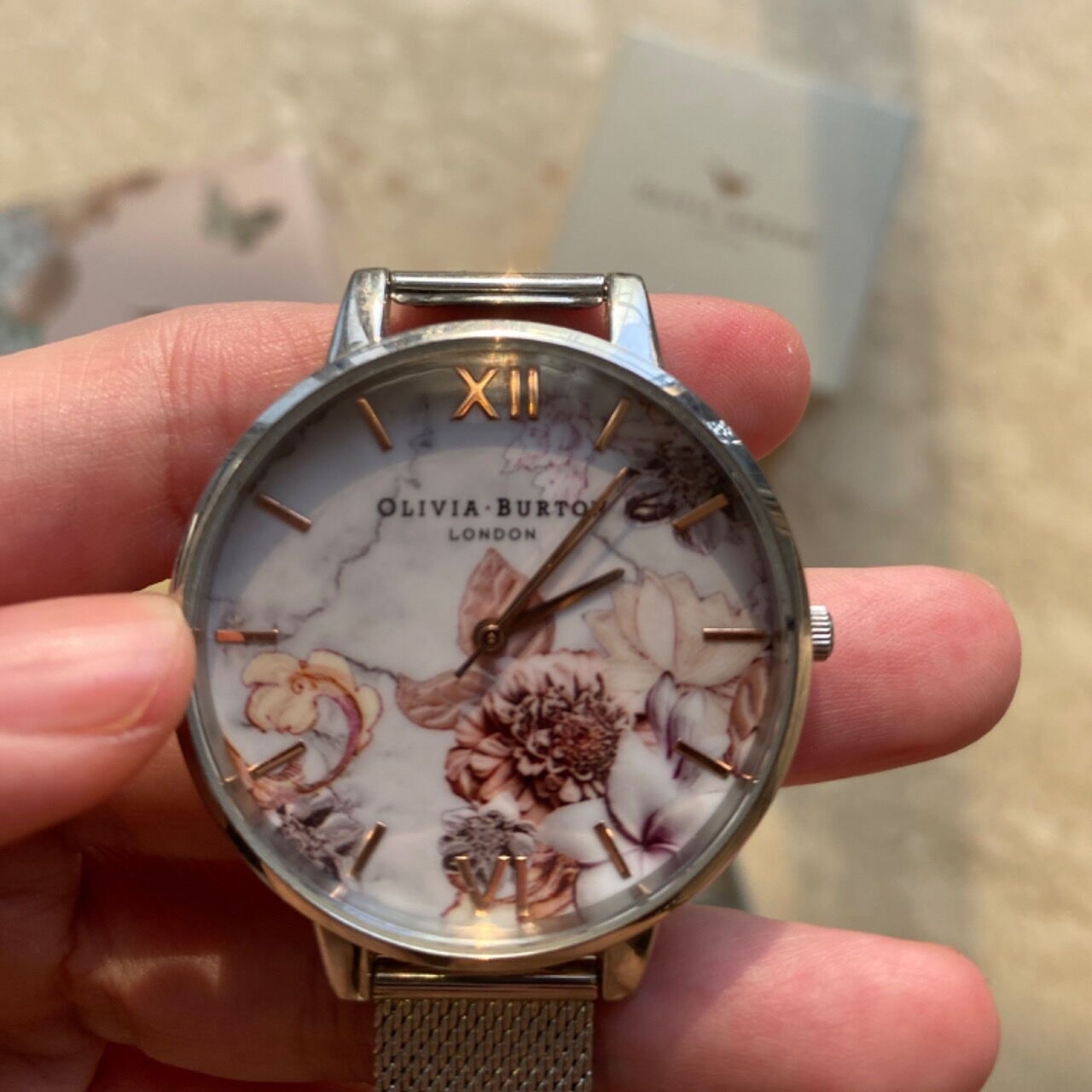 Olivia Burton Floral Silver Watch