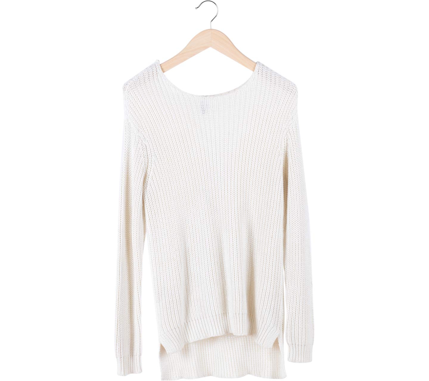 Divided Cream Long Knit Sweater