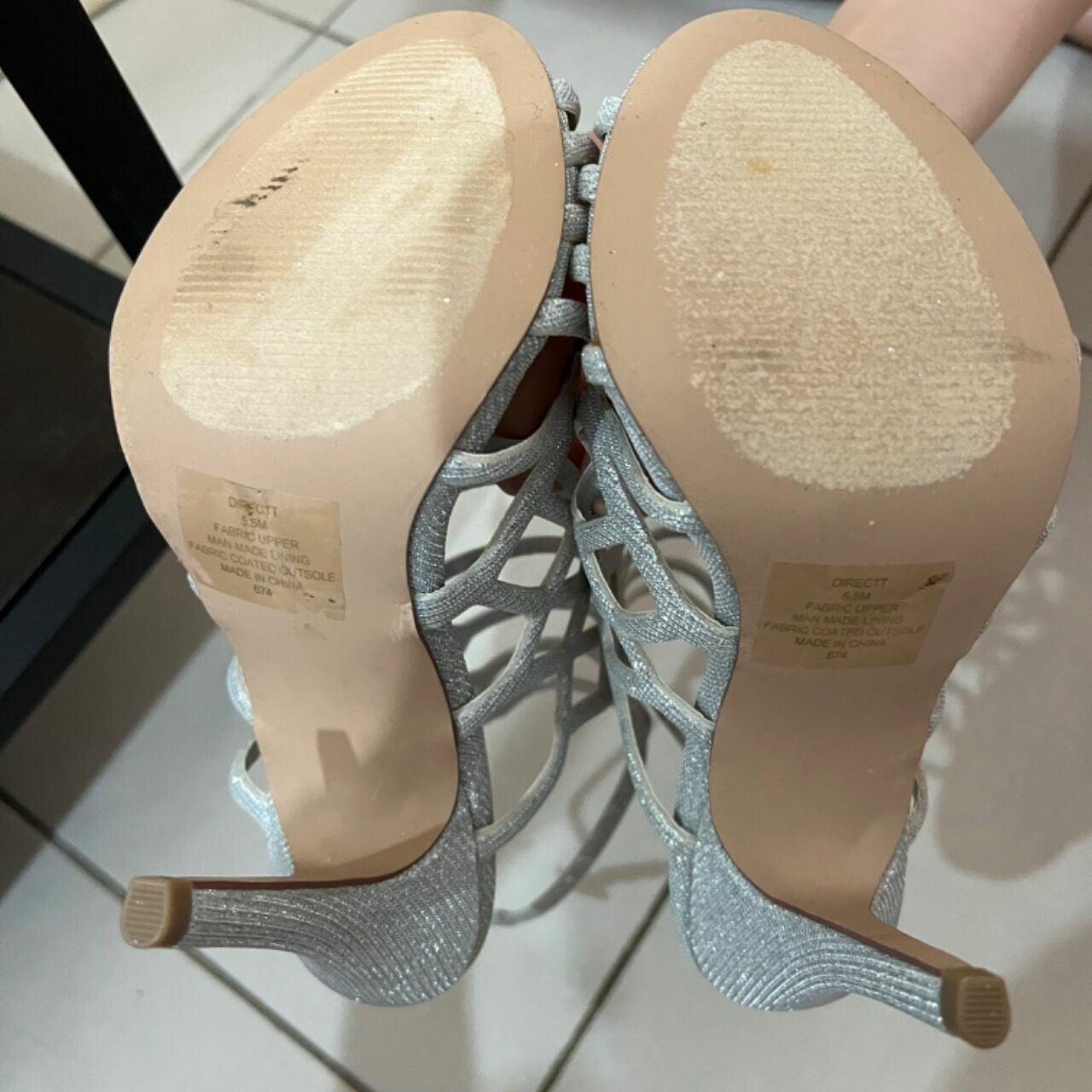 Madden Girl  Silver Geometric Heels