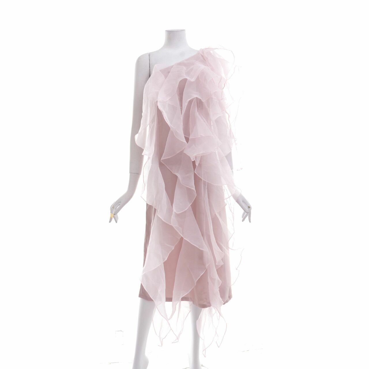 Touchup Atelier Nude Ruffle Long Dress