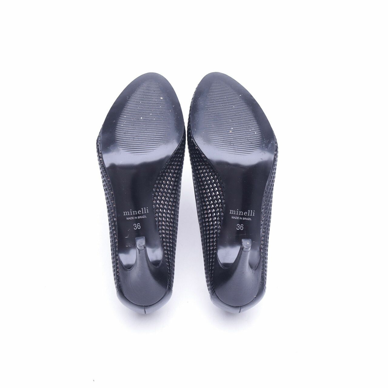 Minelli Black Perforated Heels