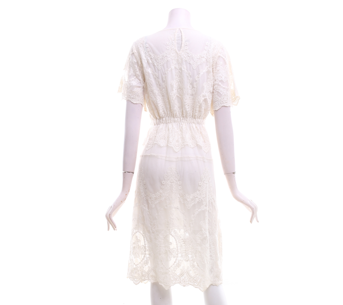 Maurices Patterned Lace Cream Mini Dress