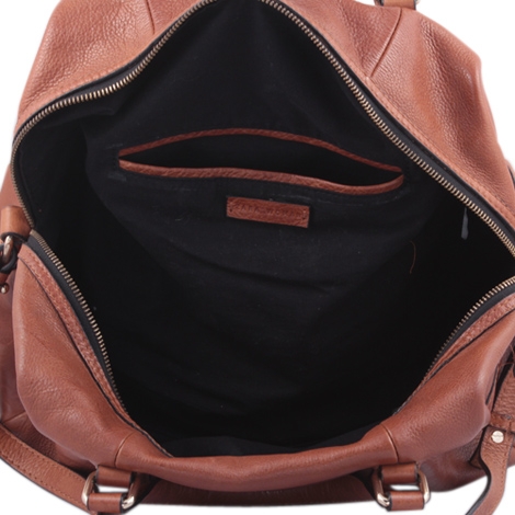 Zara Brown Leather Hand Bag