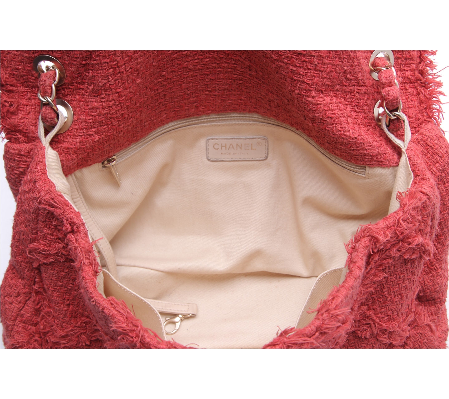 Chanel XL Maxi Jumbo Natural Flap Limited Edition Rare Red Tweed Shoulder Bag