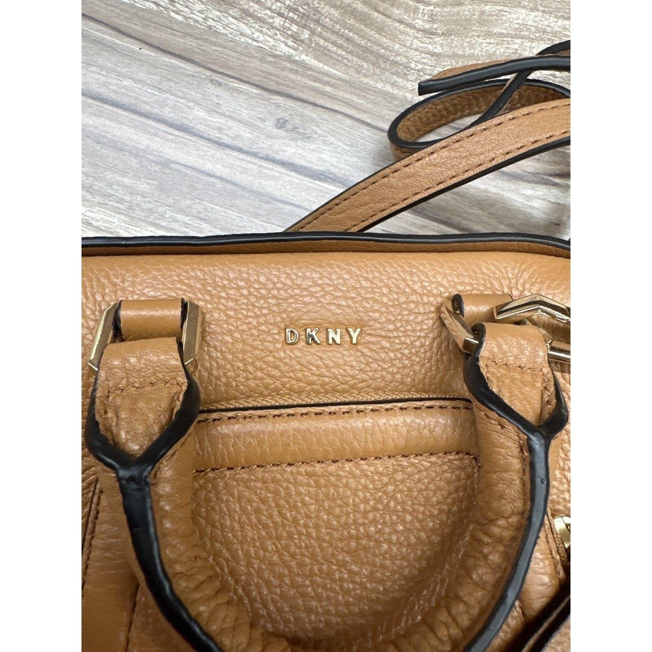 DKNY Chelsea Vintage Style Copper Leather Mini Satchel Bag