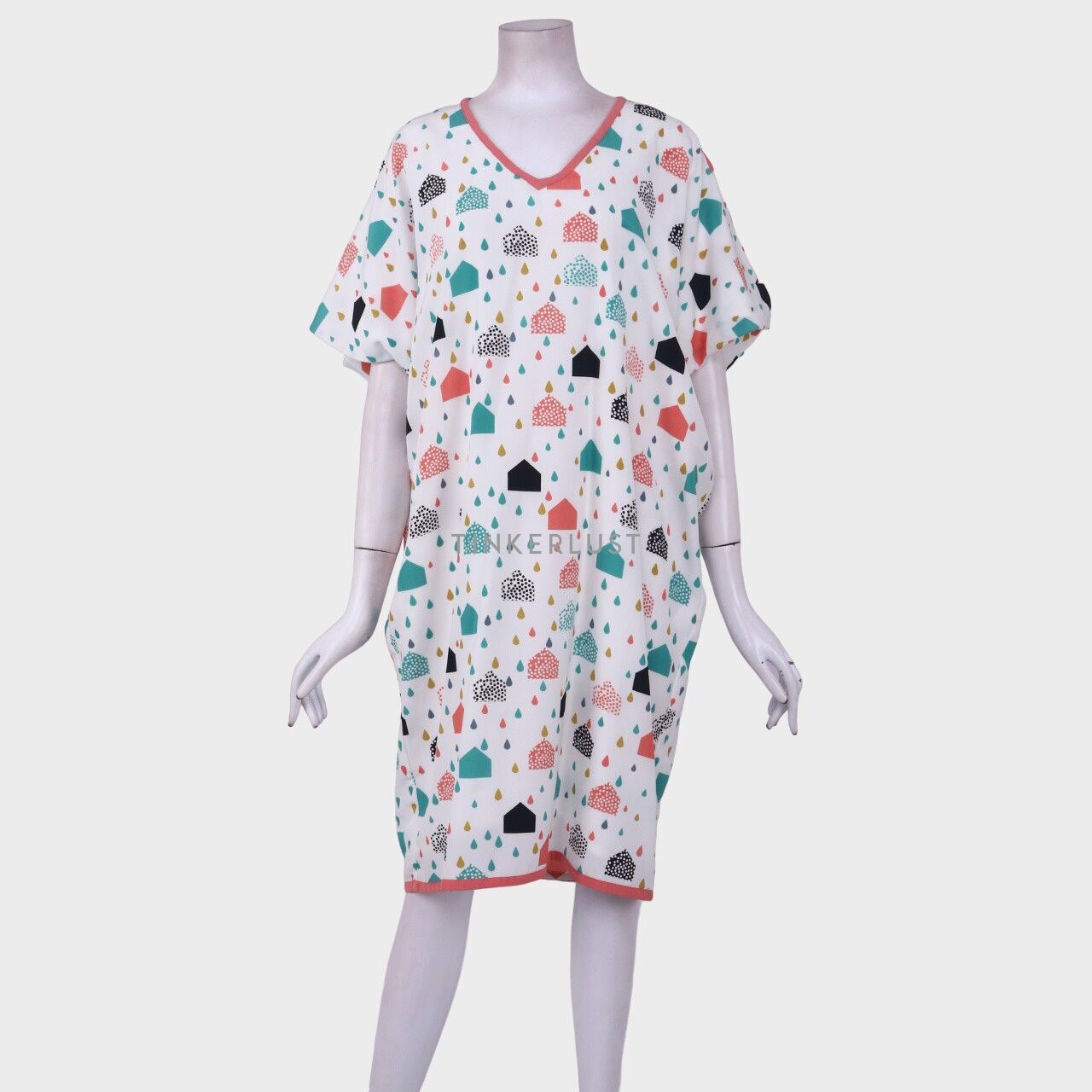 Kalalula White & Multi Pattern Mini Dress