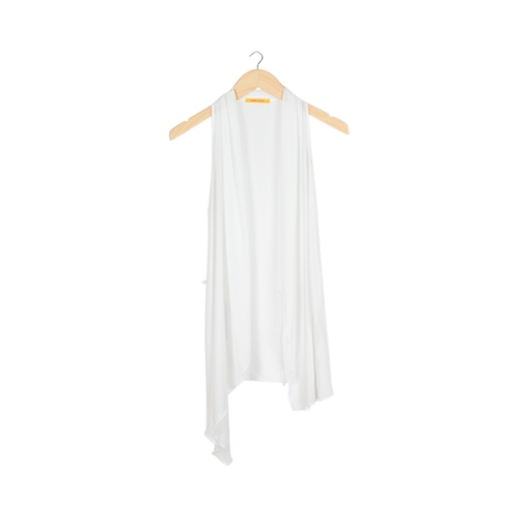 White Sleeveless Outerwear