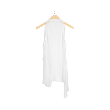 White Sleeveless Outerwear