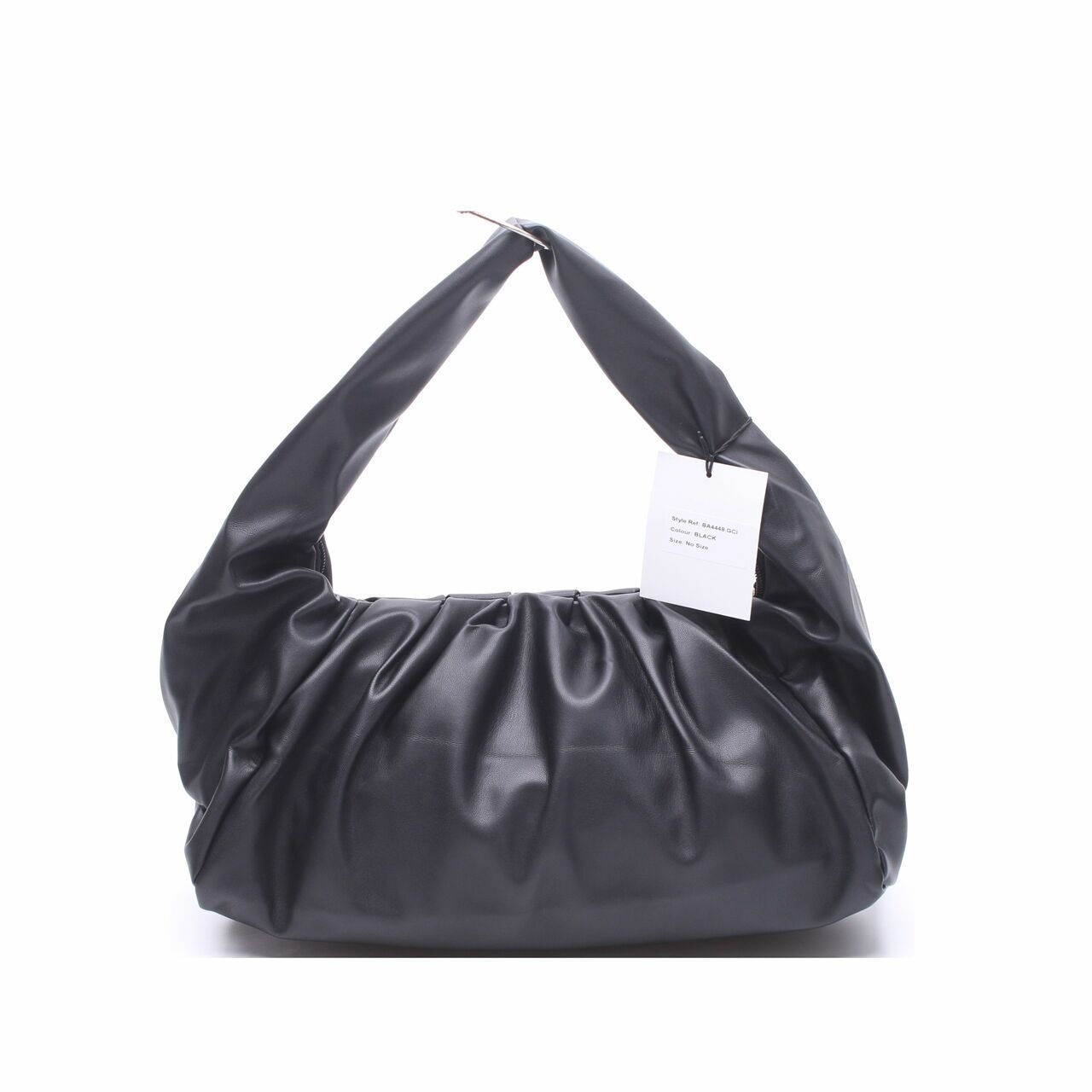 Glamorous Slouchy Ruched Tote Bag In Black 