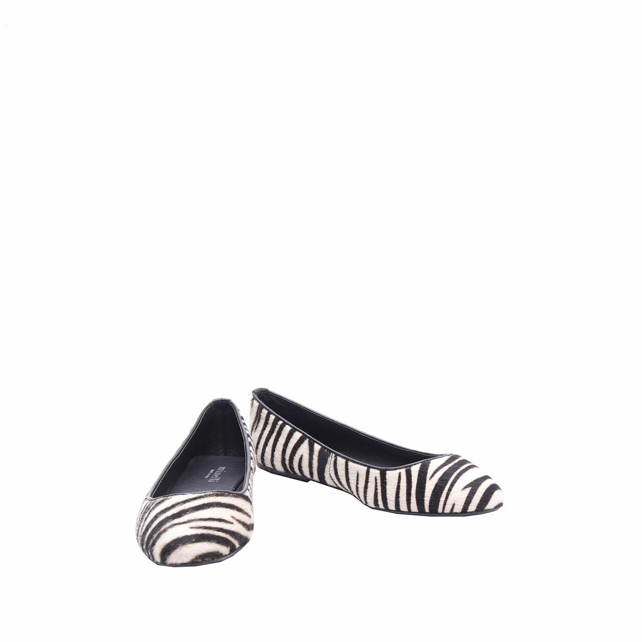 Minelli Black & White Zebra Flats