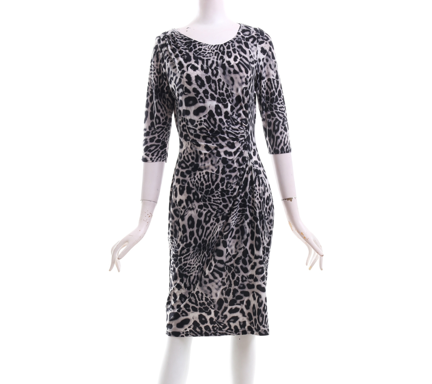 Billie & Blossom Grey Leopard Mini Dress