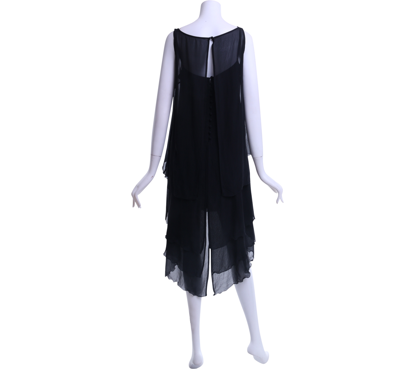 Karl Lagerfeld for H&M Black Layer sheer Midi Dress