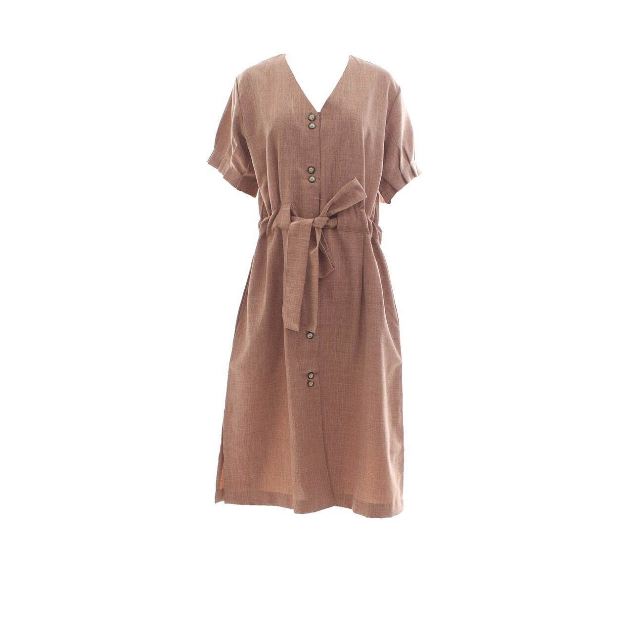 Maven Brown Midi Dress