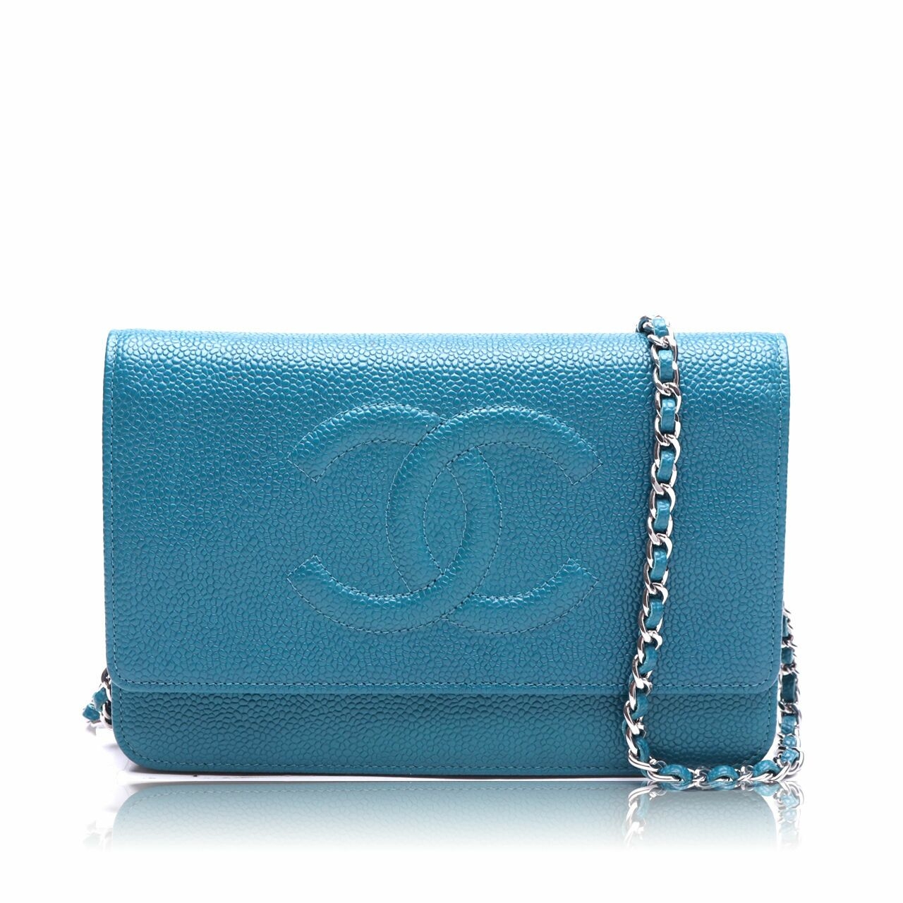 Chanel Green Flap Wallet on Chain Sling Bag