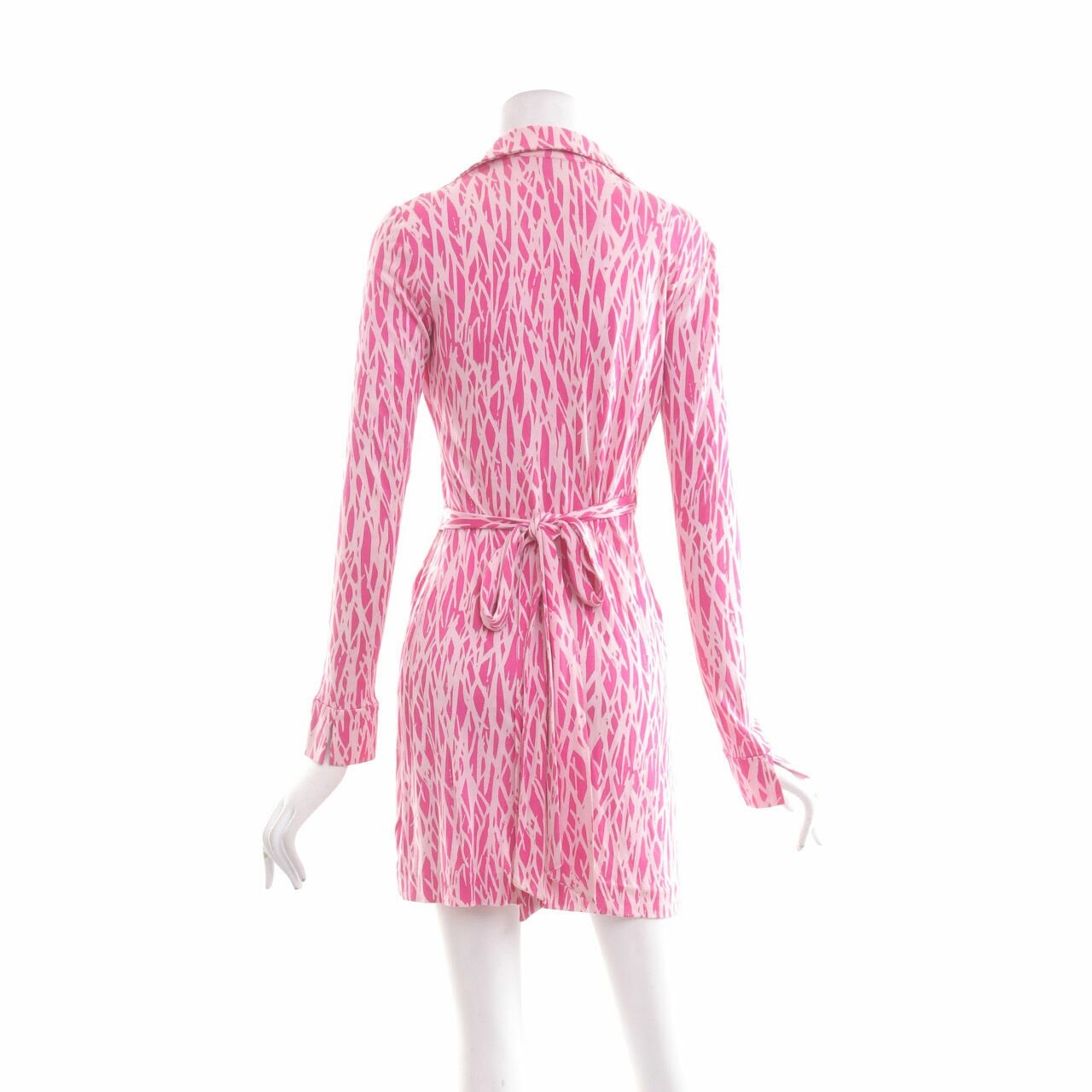 Diane Von Furstenberg Pink Wrap Mini Dress