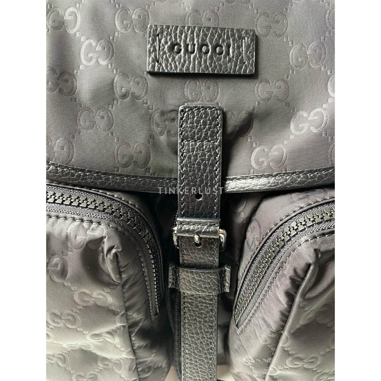 Gucci Rucksack Black Monogram Nylon Backpack
