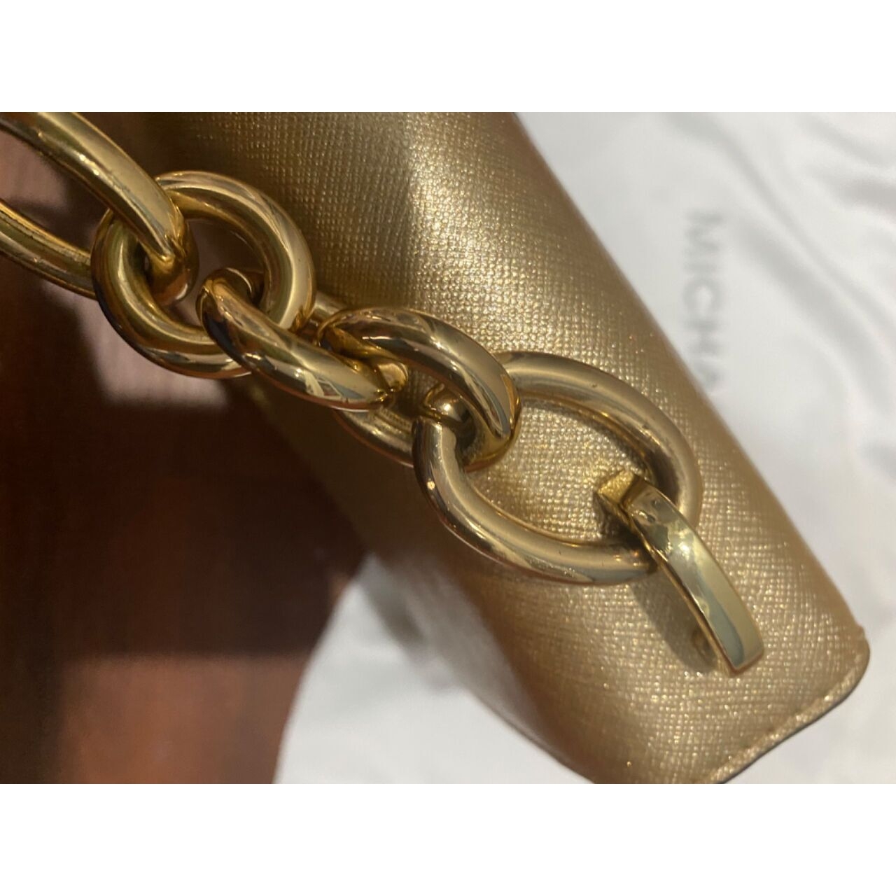 Michael Kors Cynthia Gold Shoulder Bag