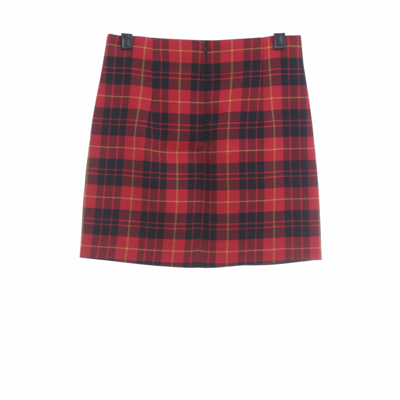 Zara Black & Red Plaid Mini Skirt