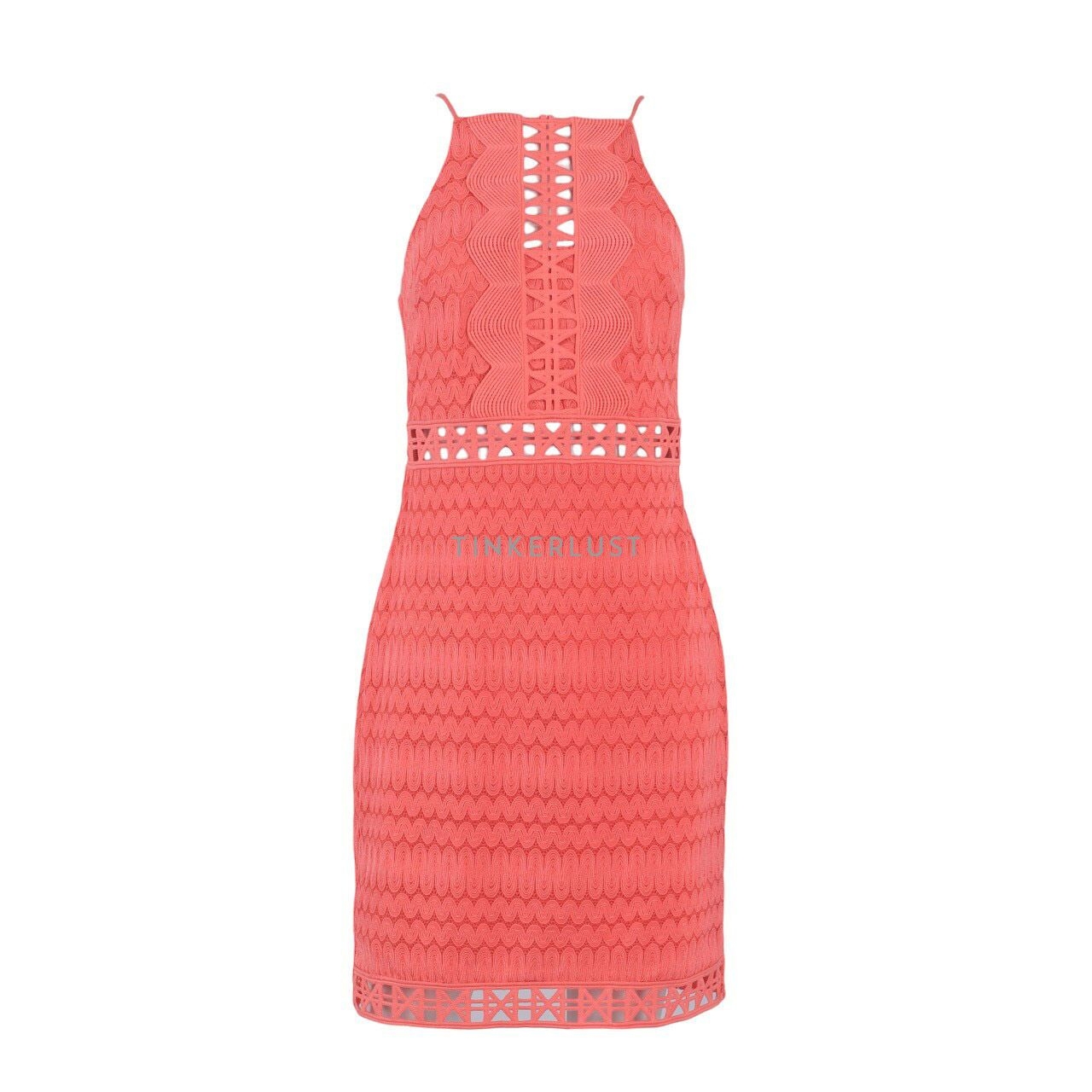 Topshop Pink Coral Lace Mini Dress
