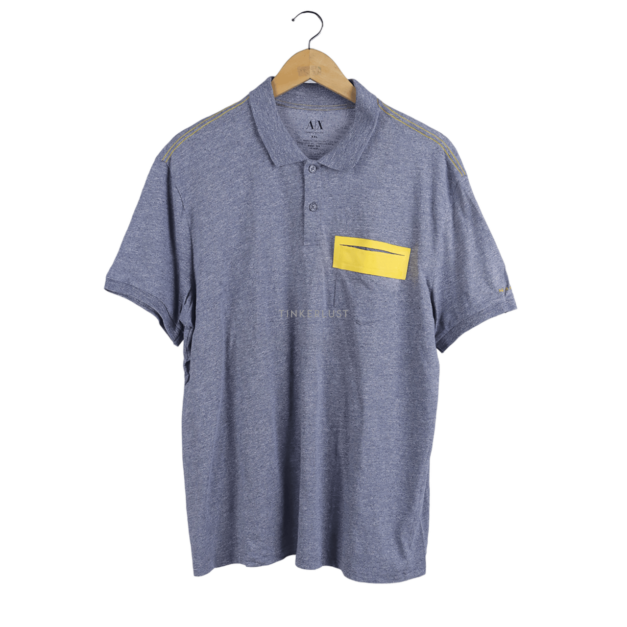 Armani Exchange Grey Polo T-Shirt