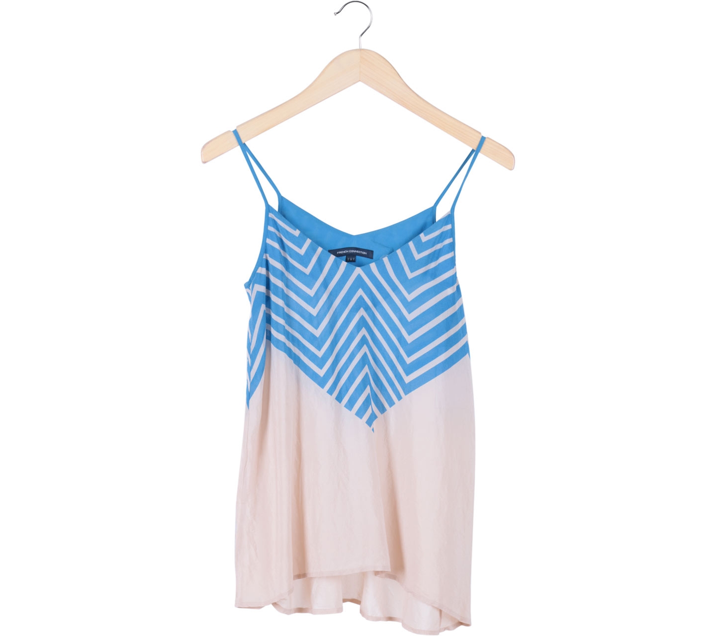 French Connection Blue And Cream Sleeveless