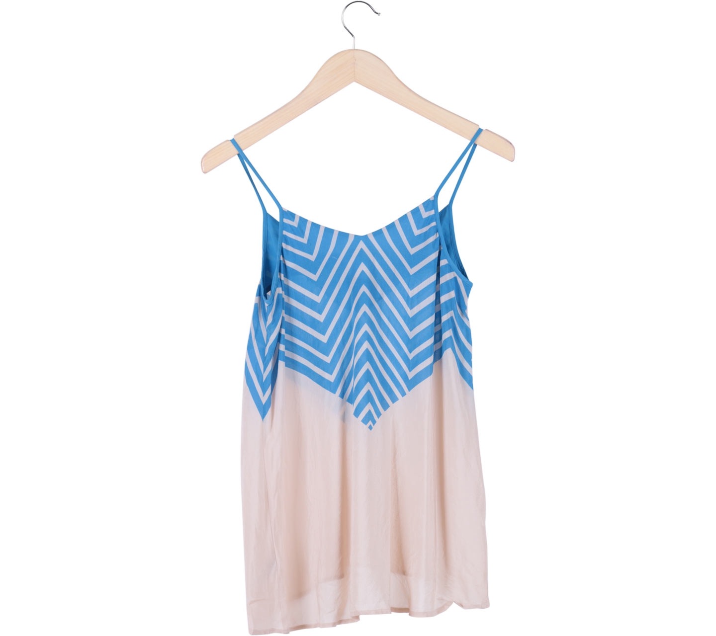 French Connection Blue And Cream Sleeveless
