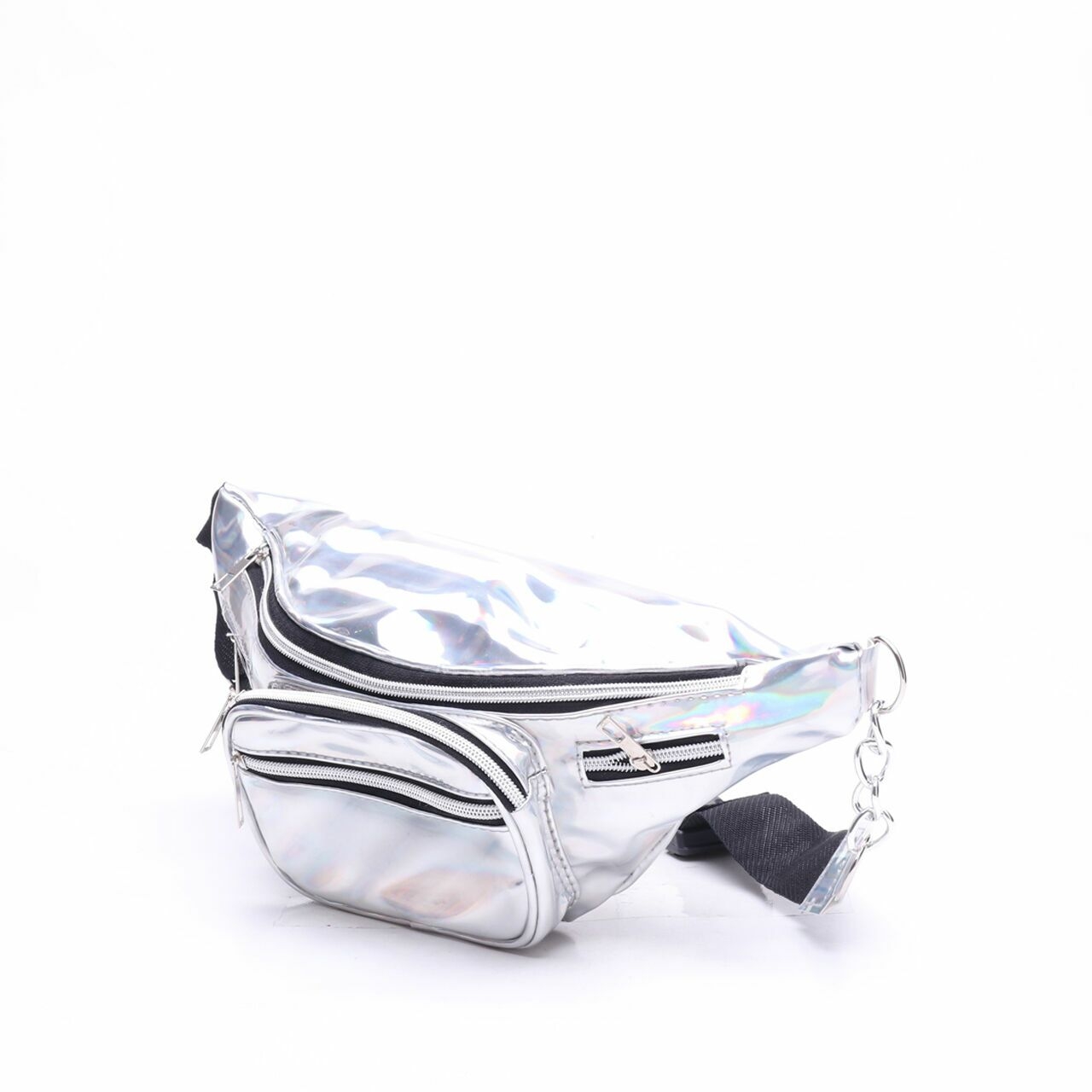 Private Collection Silver Hologram Sling Bag