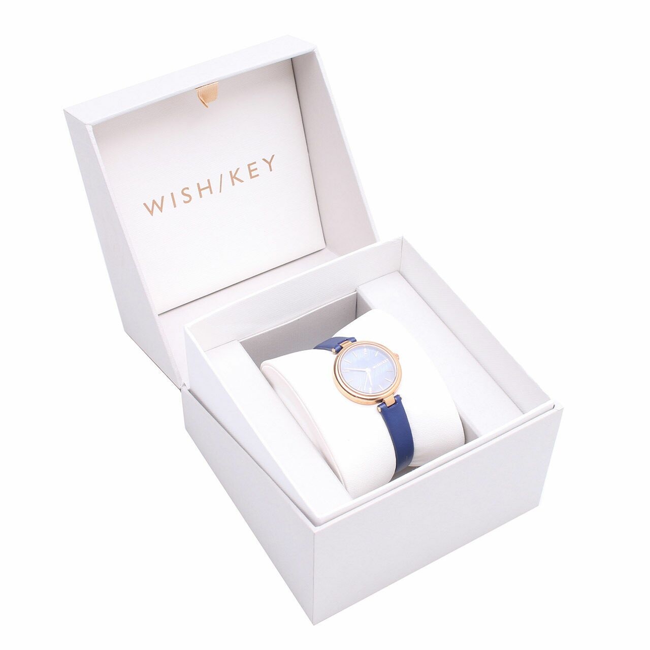 Wish/Key Abigail Blue & Rose Gold Wristwatch